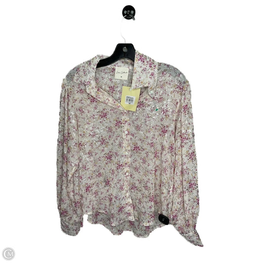 Blouse Long Sleeve By Clothes Mentor In Floral Print, Size: M