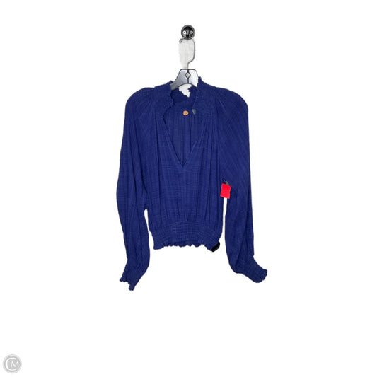 Top Long Sleeve By Free People In Blue, Size: S