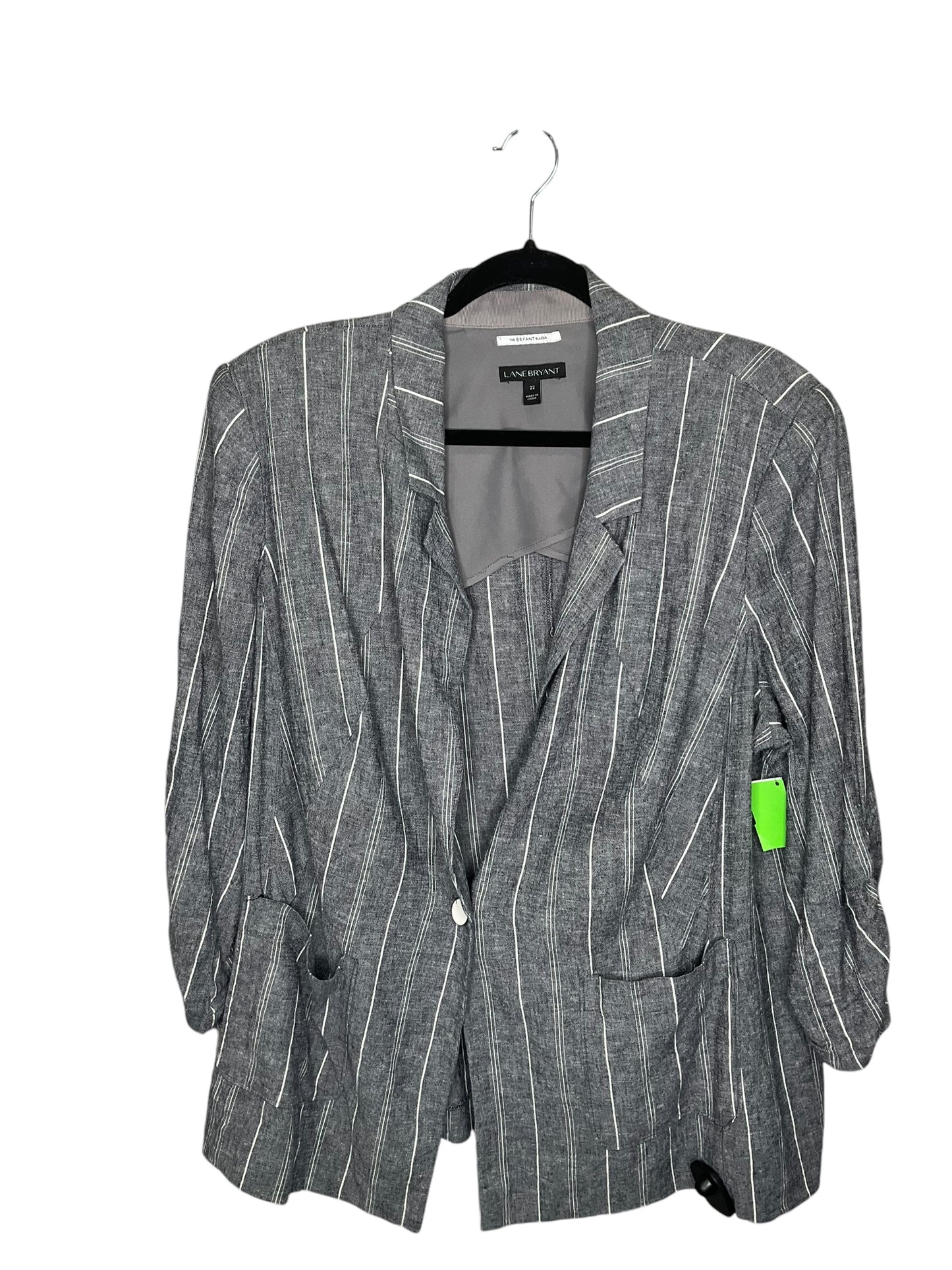 Blazer By Lane Bryant In Striped, Size: 3x