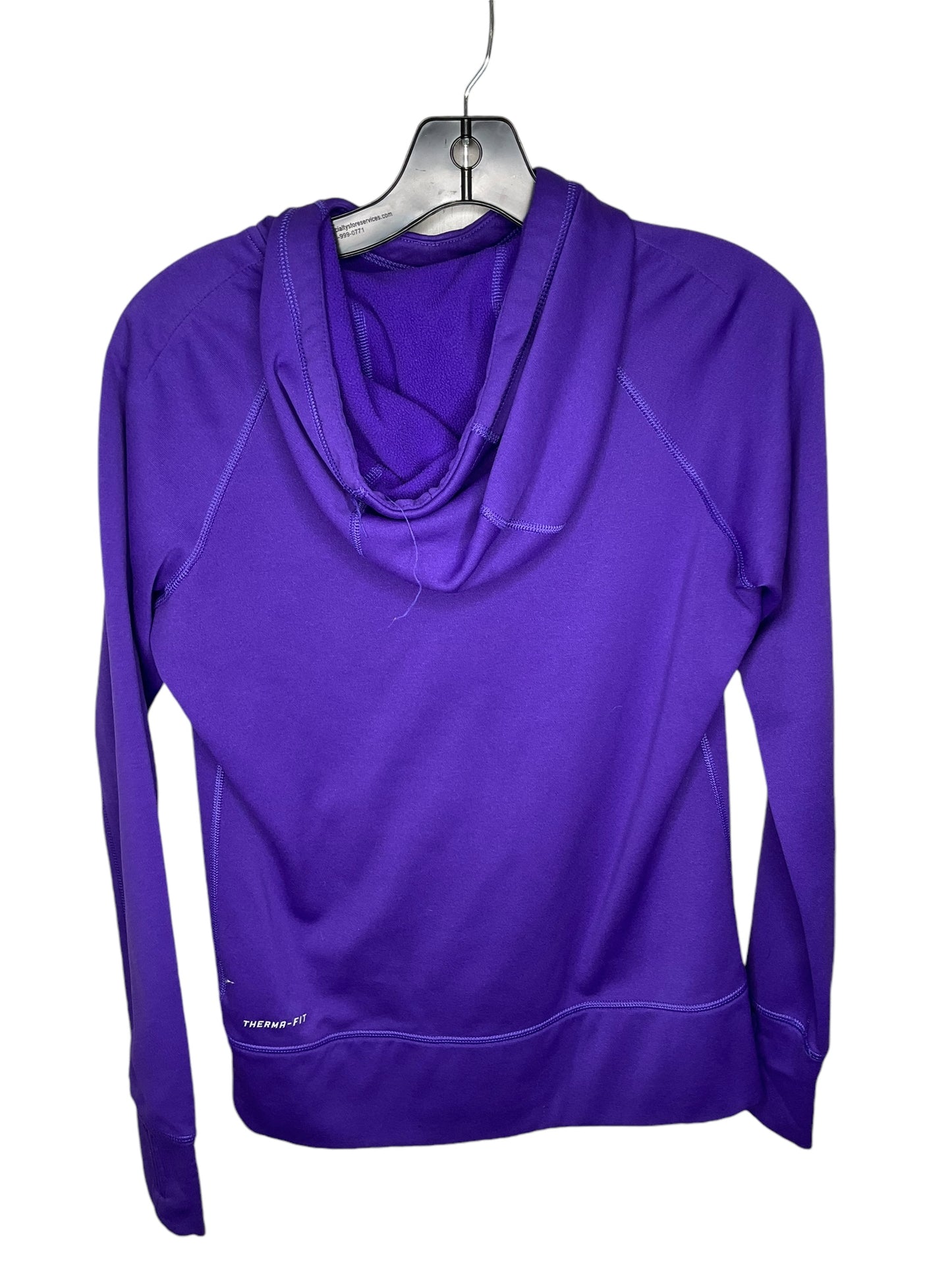 Athletic Sweatshirt Hoodie By Nike In Purple, Size: S