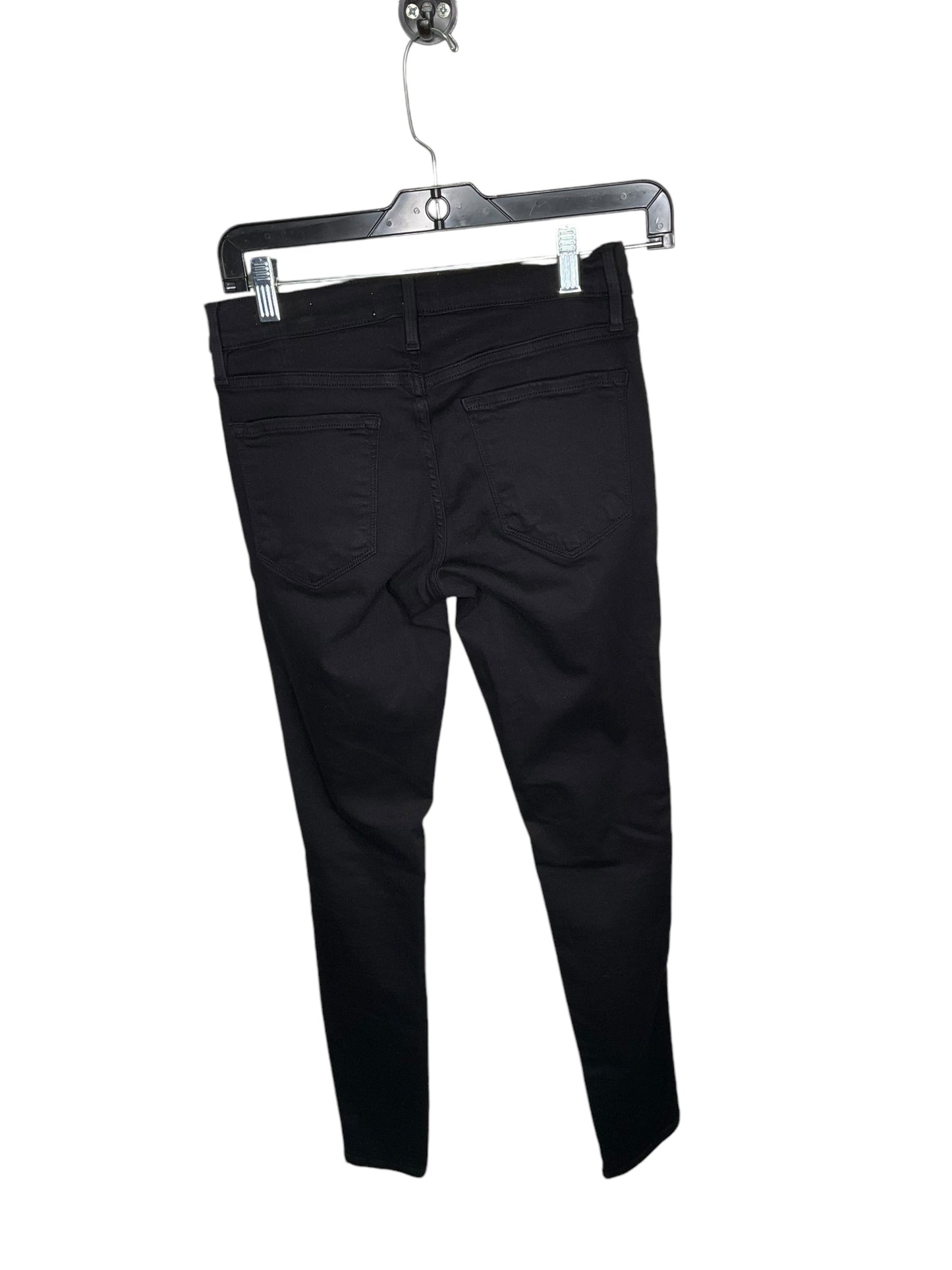 Jeans Skinny By Frame In Black Denim, Size: 2