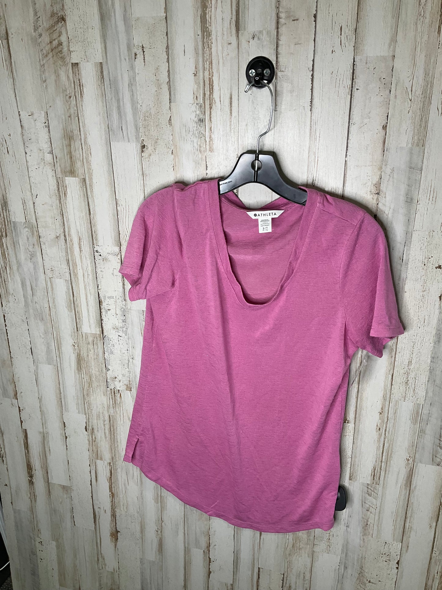 Pink Athletic Top Short Sleeve Athleta, Size S