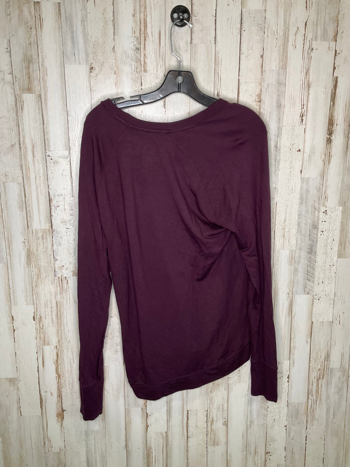 Purple Athletic Top Long Sleeve Crewneck Athleta, Size M