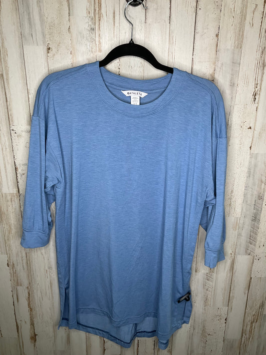 Blue Athletic Top Long Sleeve Crewneck Athleta, Size S