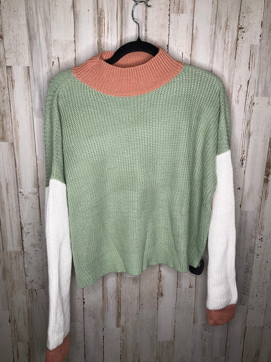 Sweater By Clothes Mentor In Green & Pink, Size: S