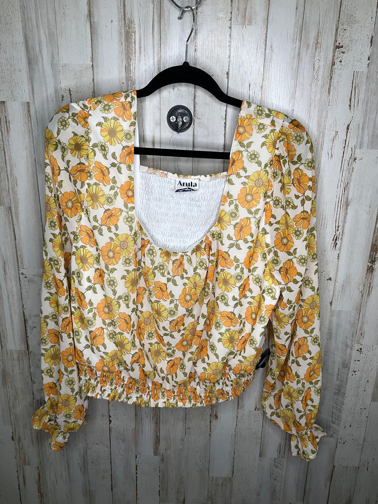 Top Long Sleeve By Altard State In Floral Print, Size: 2x