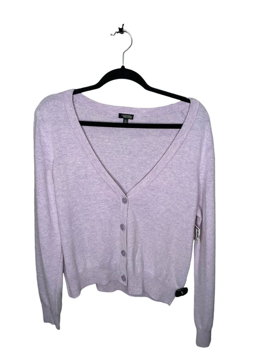 Sweater Cardigan By Talbots In Purple, Size: Xl