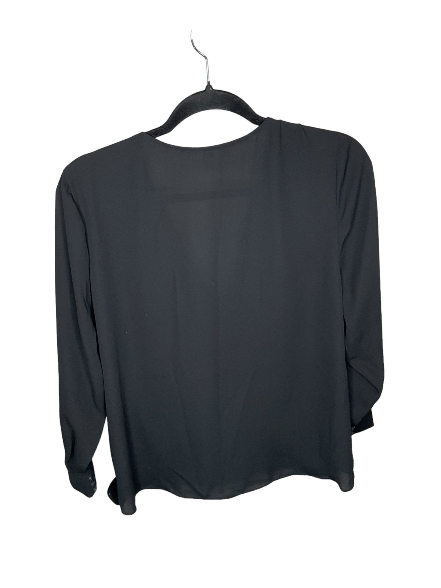 Top Long Sleeve By Chelsea 28 In Black, Size: L