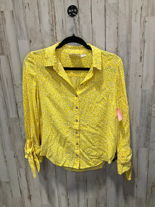 Top Long Sleeve By Maeve In Yellow, Size: S