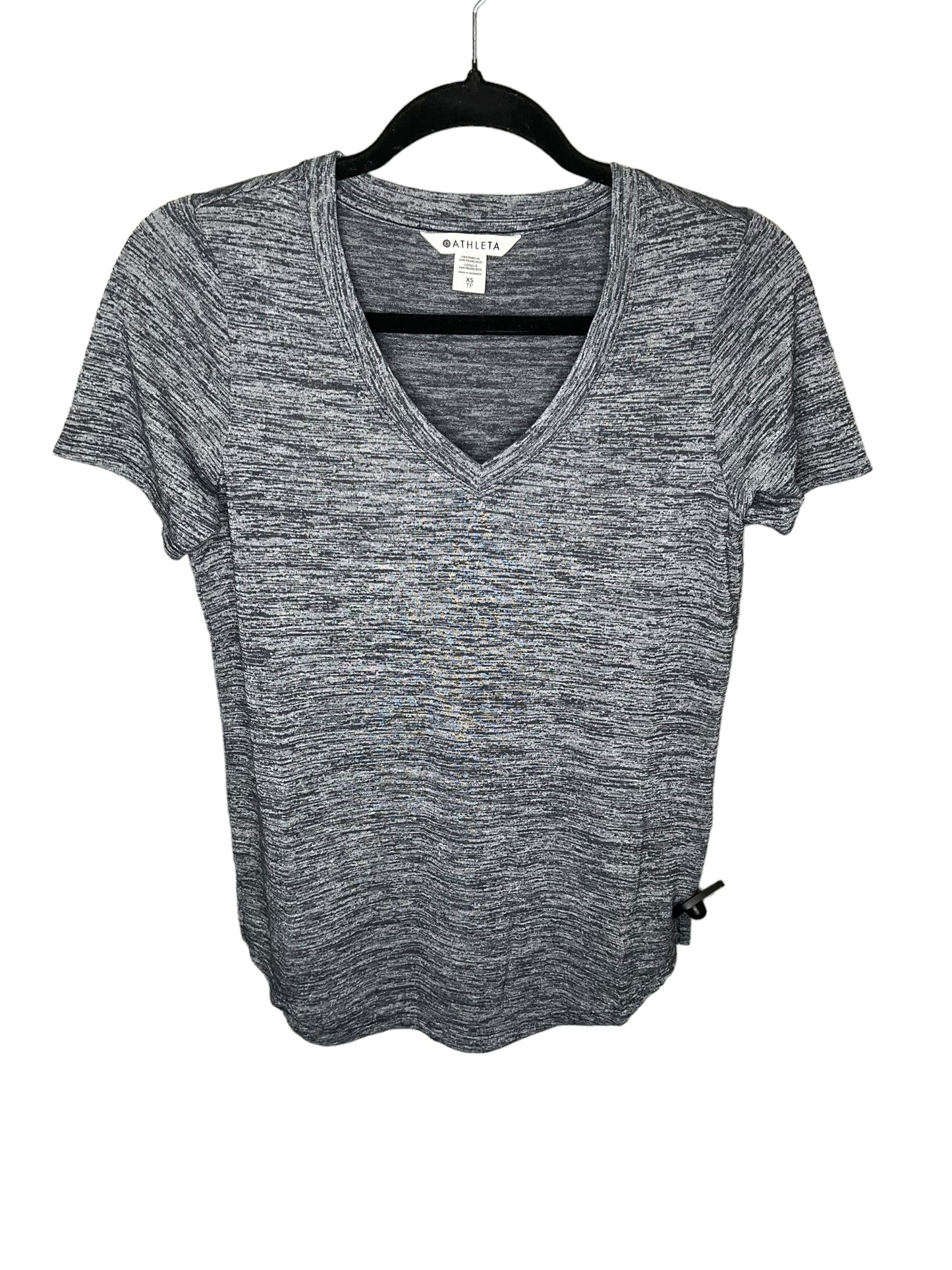 Athletic Top Short Sleeve By Athleta In Grey, Size: Xs