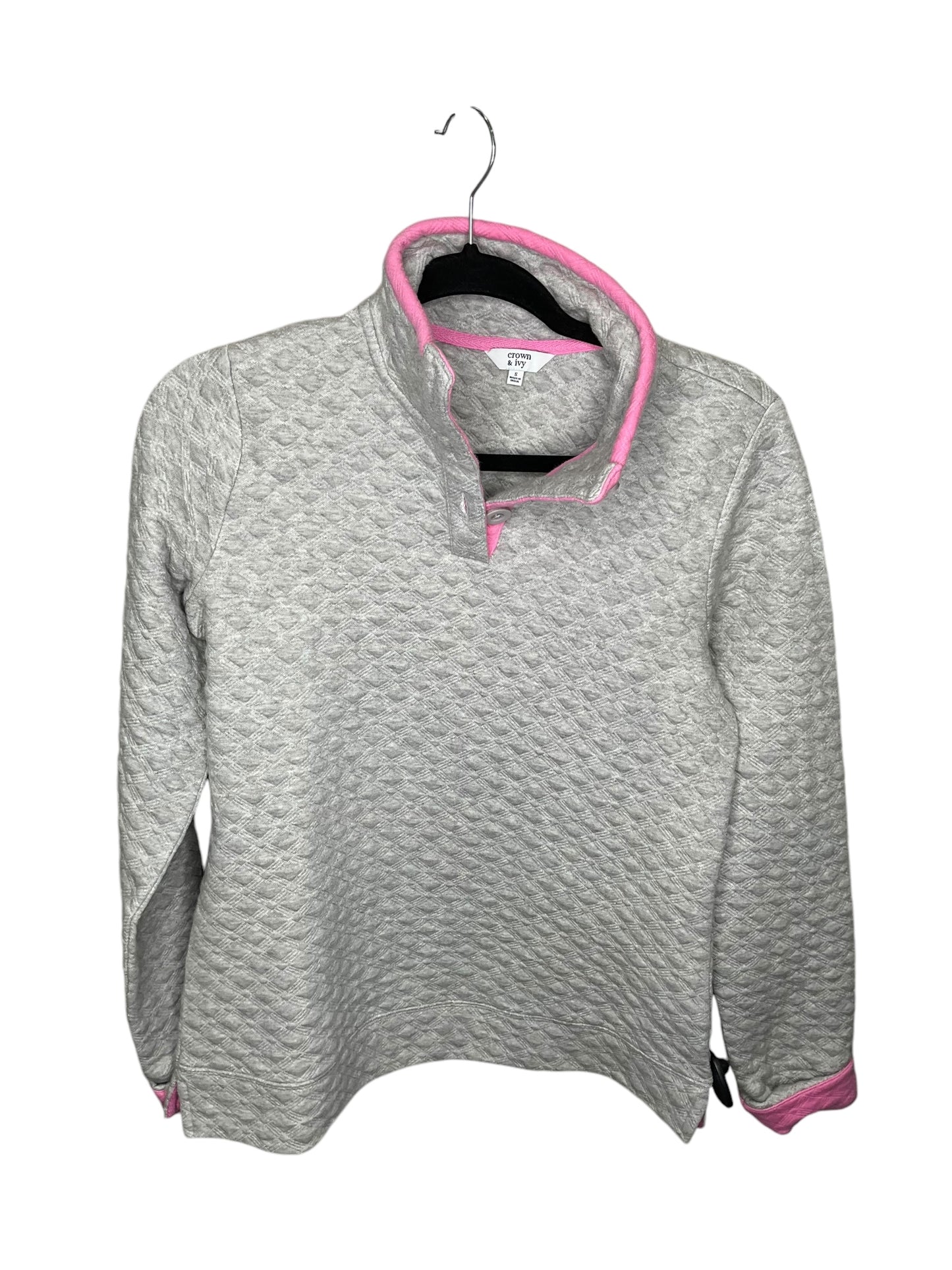 Sweatshirt Collar By Crown And Ivy In Grey, Size: S