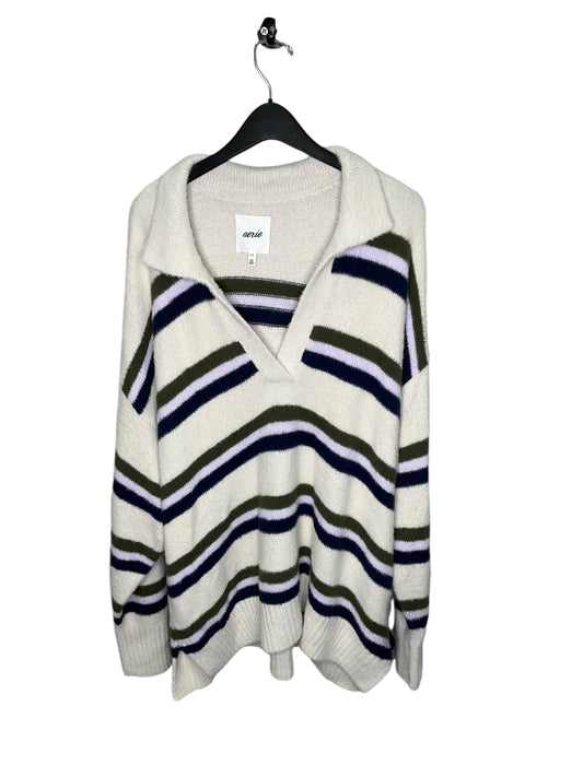 Sweater By Aerie In Striped Pattern, Size: L