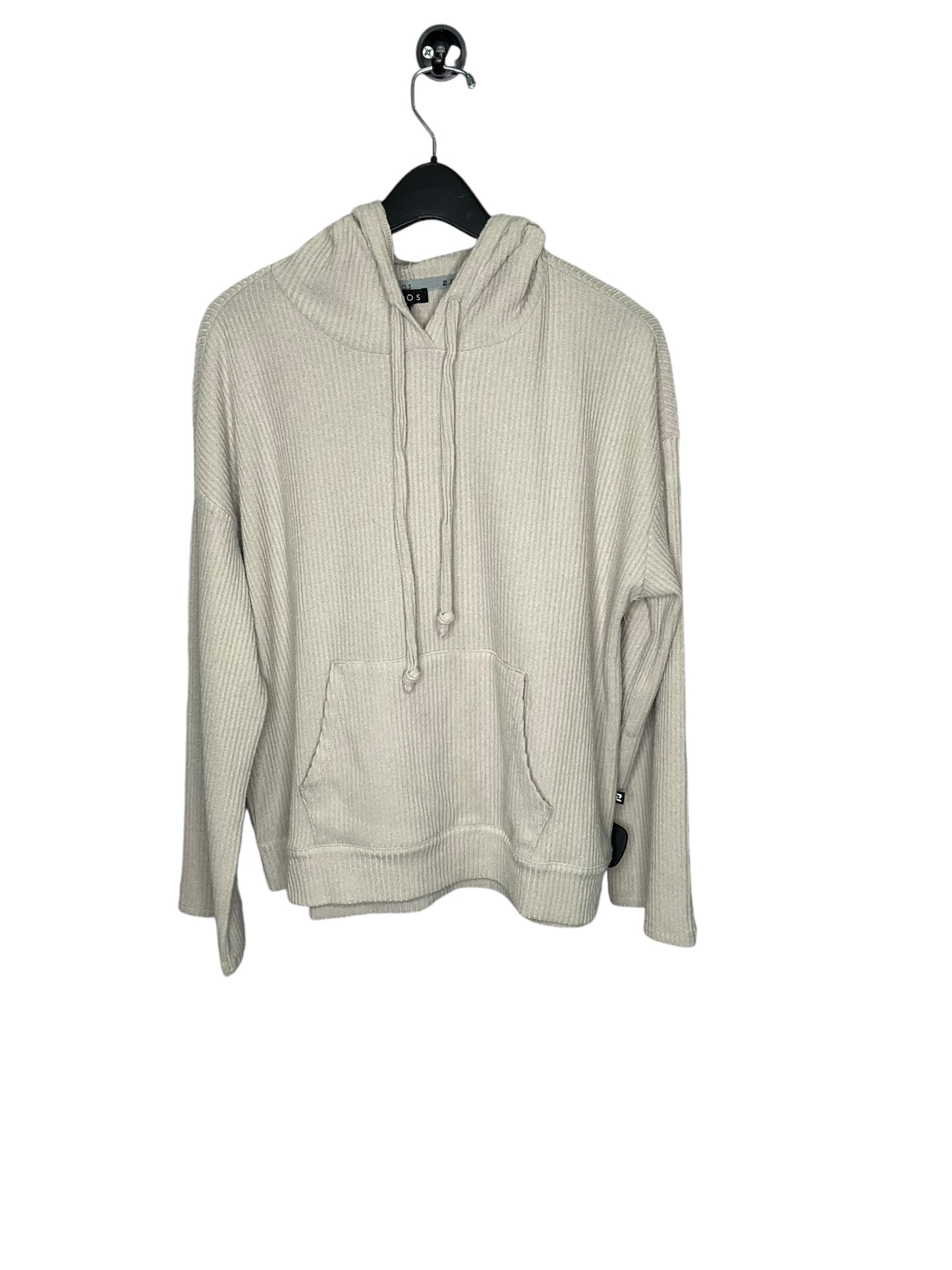 Sweatshirt Hoodie By Zelos In Tan, Size: L