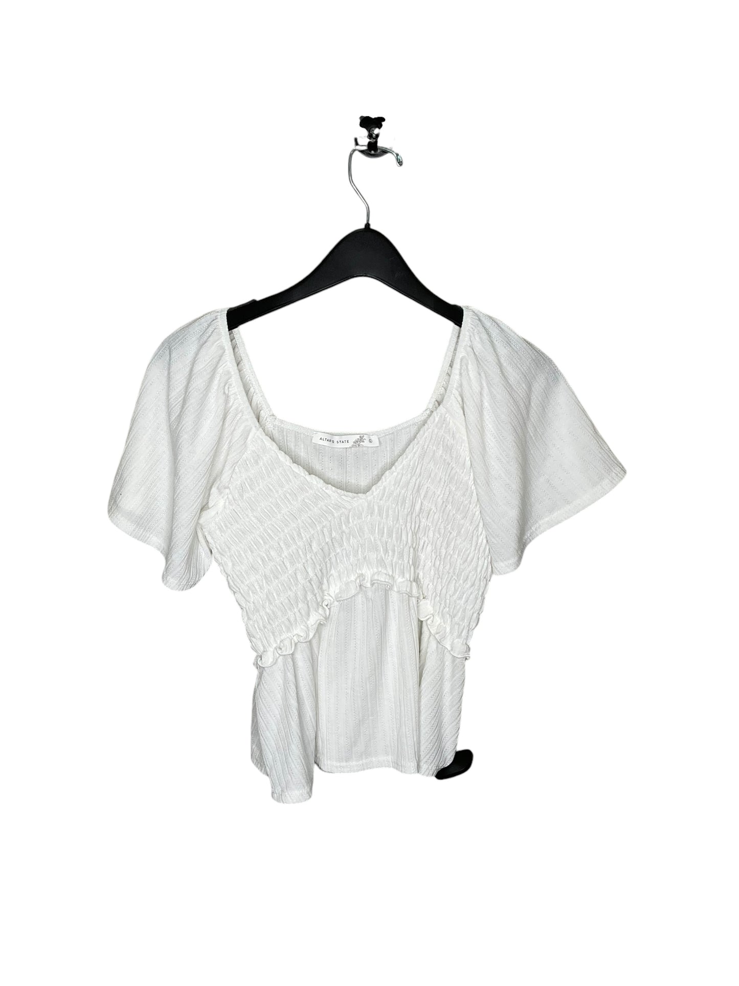 Top Short Sleeve By Altard State In White, Size: L