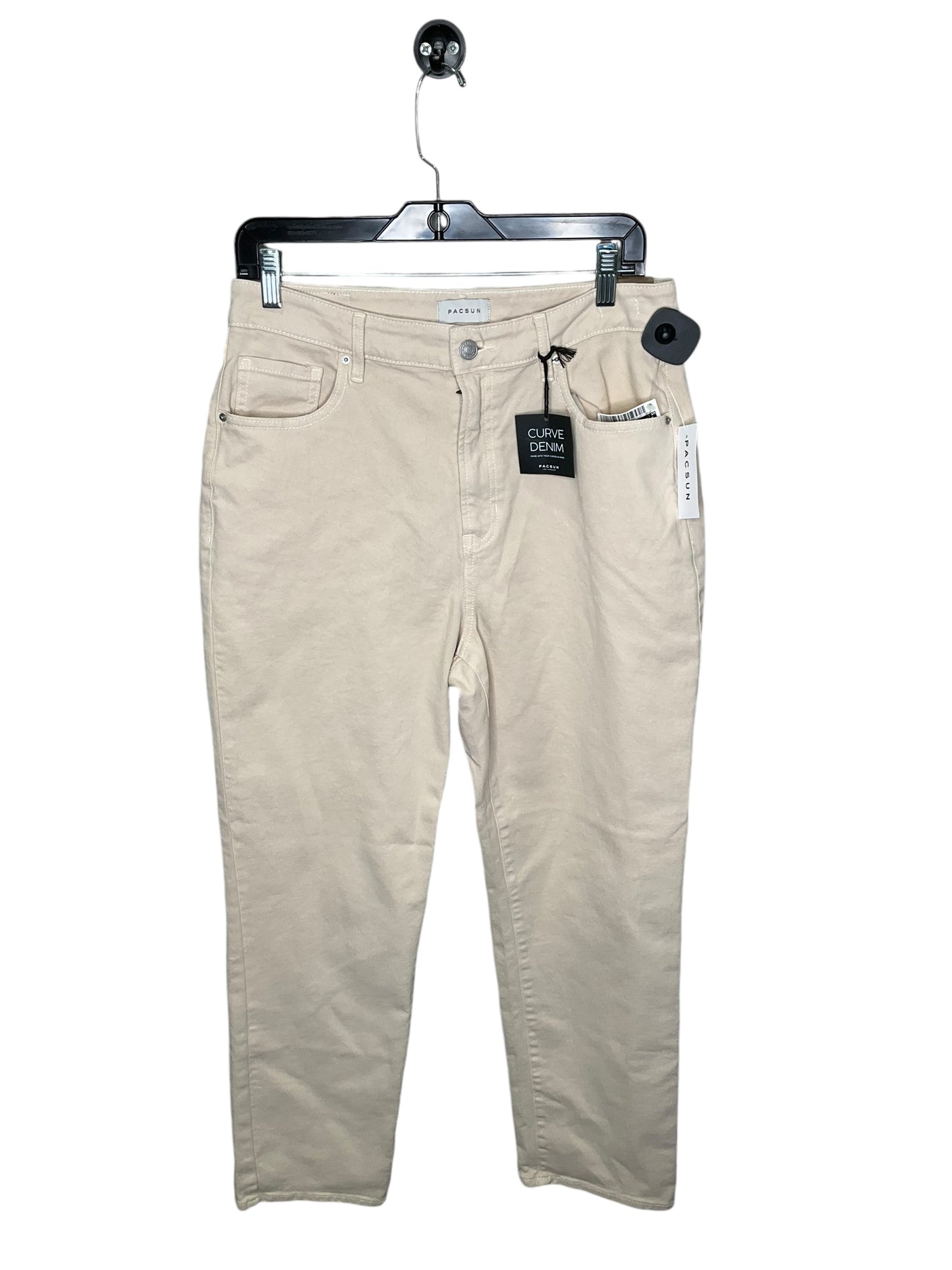 Jeans Straight By Pacsun In Cream, Size: 10