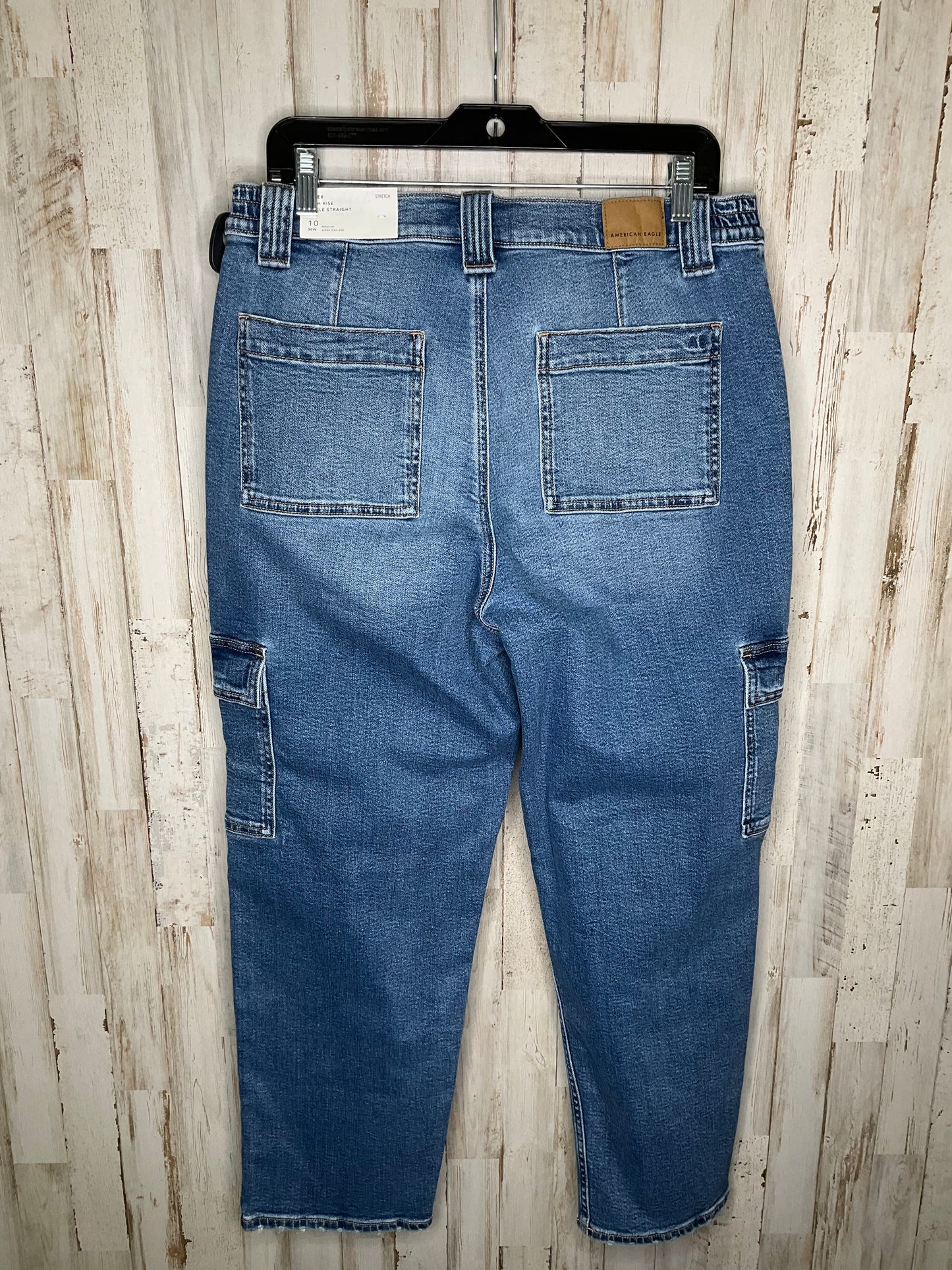 Jeans Boyfriend By American Eagle In Blue Denim, Size: 10