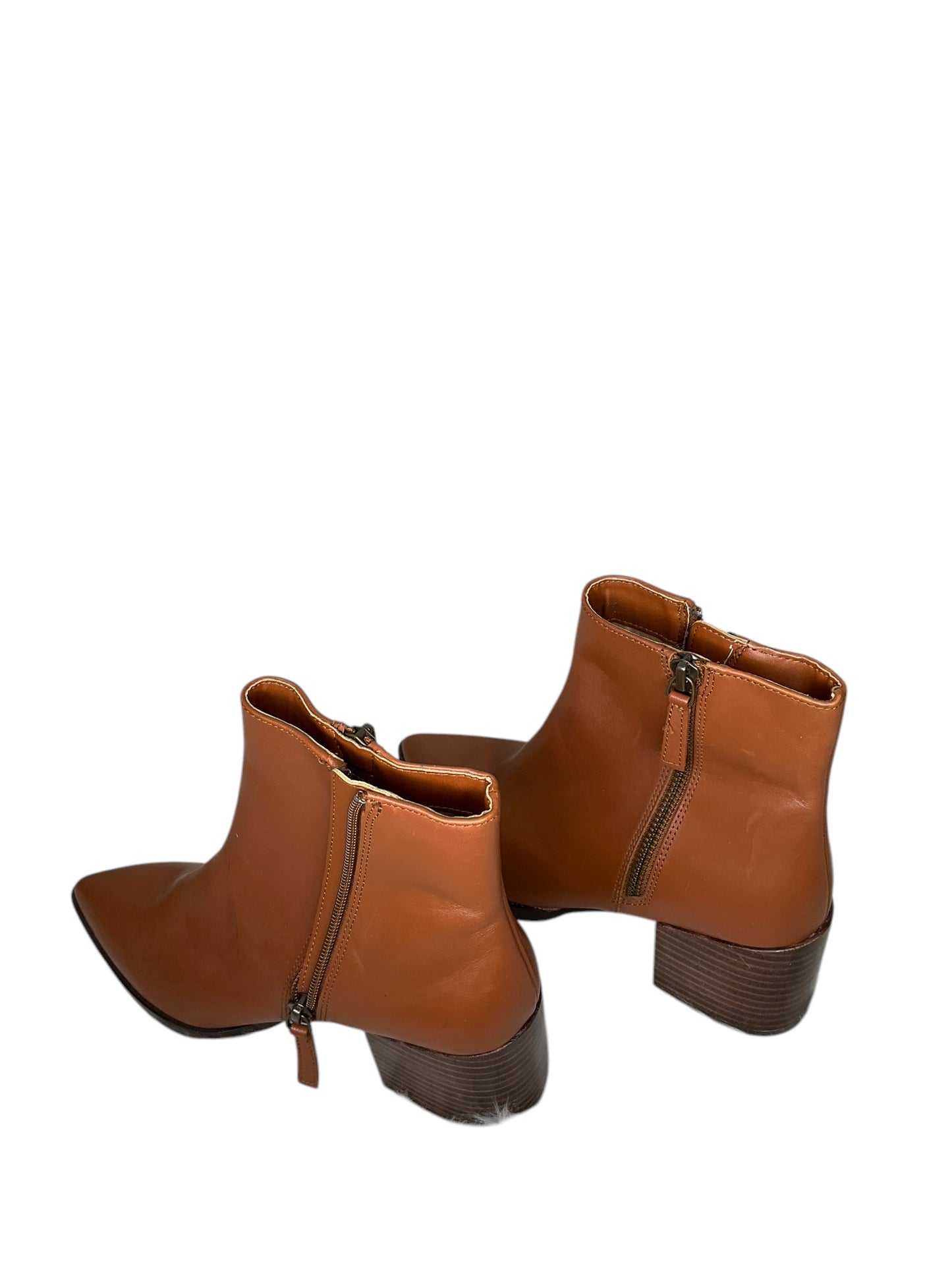 Boots Ankle Heels By Linea Paolo In Brown, Size: 5.5