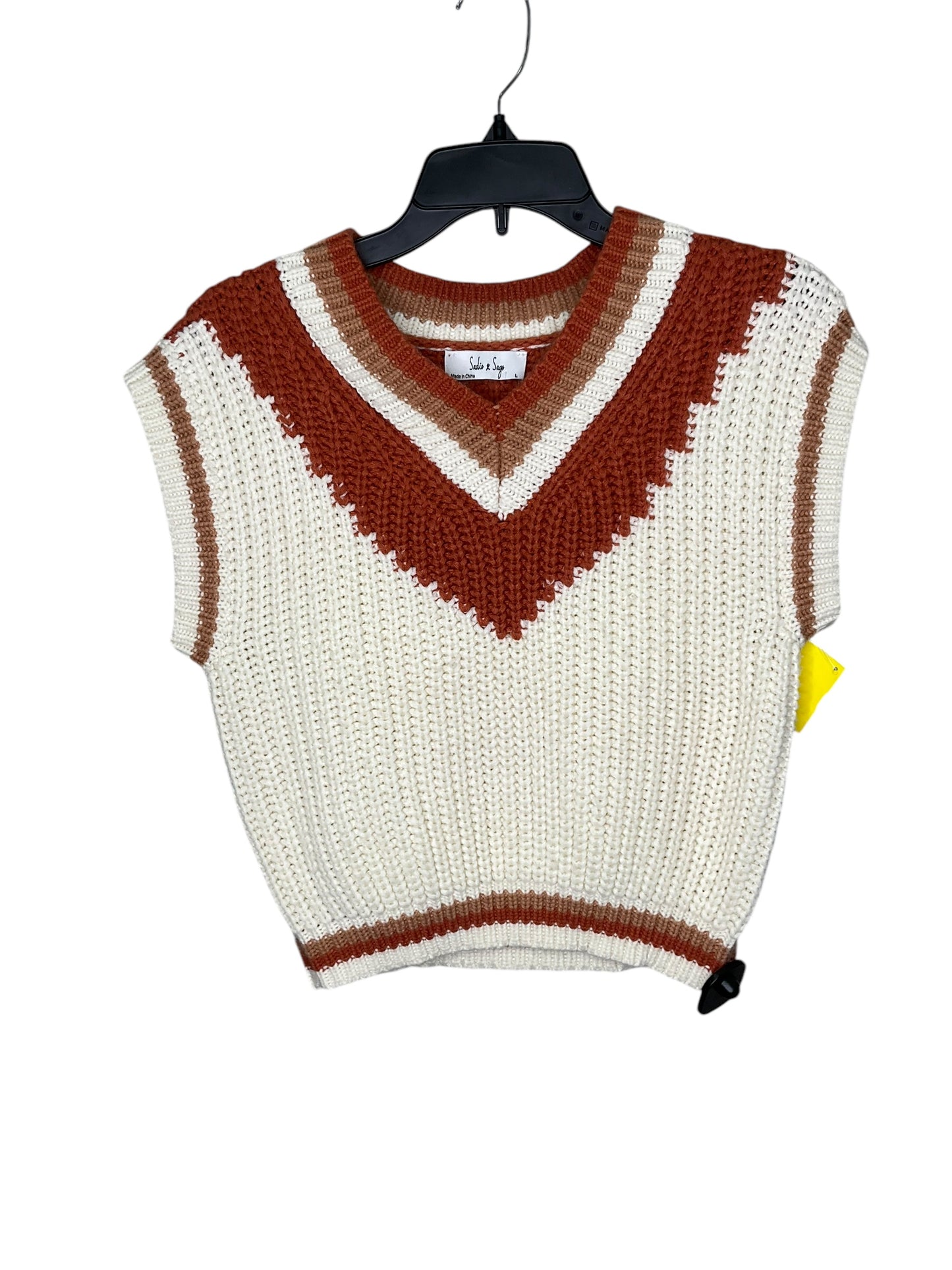 Vest Sweater By Cmc In Multi-colored, Size: L