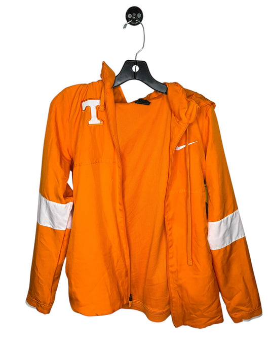 Athletic Jacket By Nike In Orange, Size: S