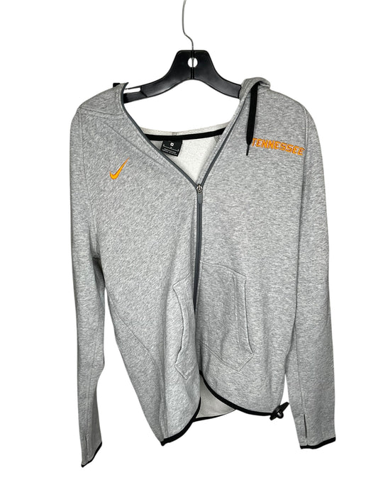 Athletic Jacket By Nike In Grey, Size: M