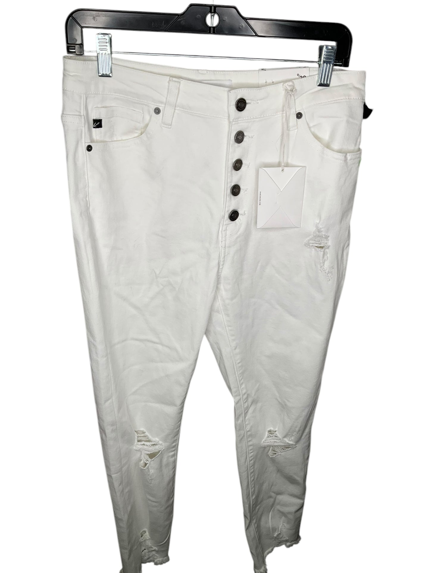 Jeans Skinny By Kancan In White Denim, Size: 6