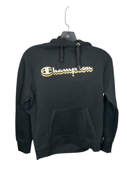 Sweatshirt Hoodie By Champion In Black, Size: S