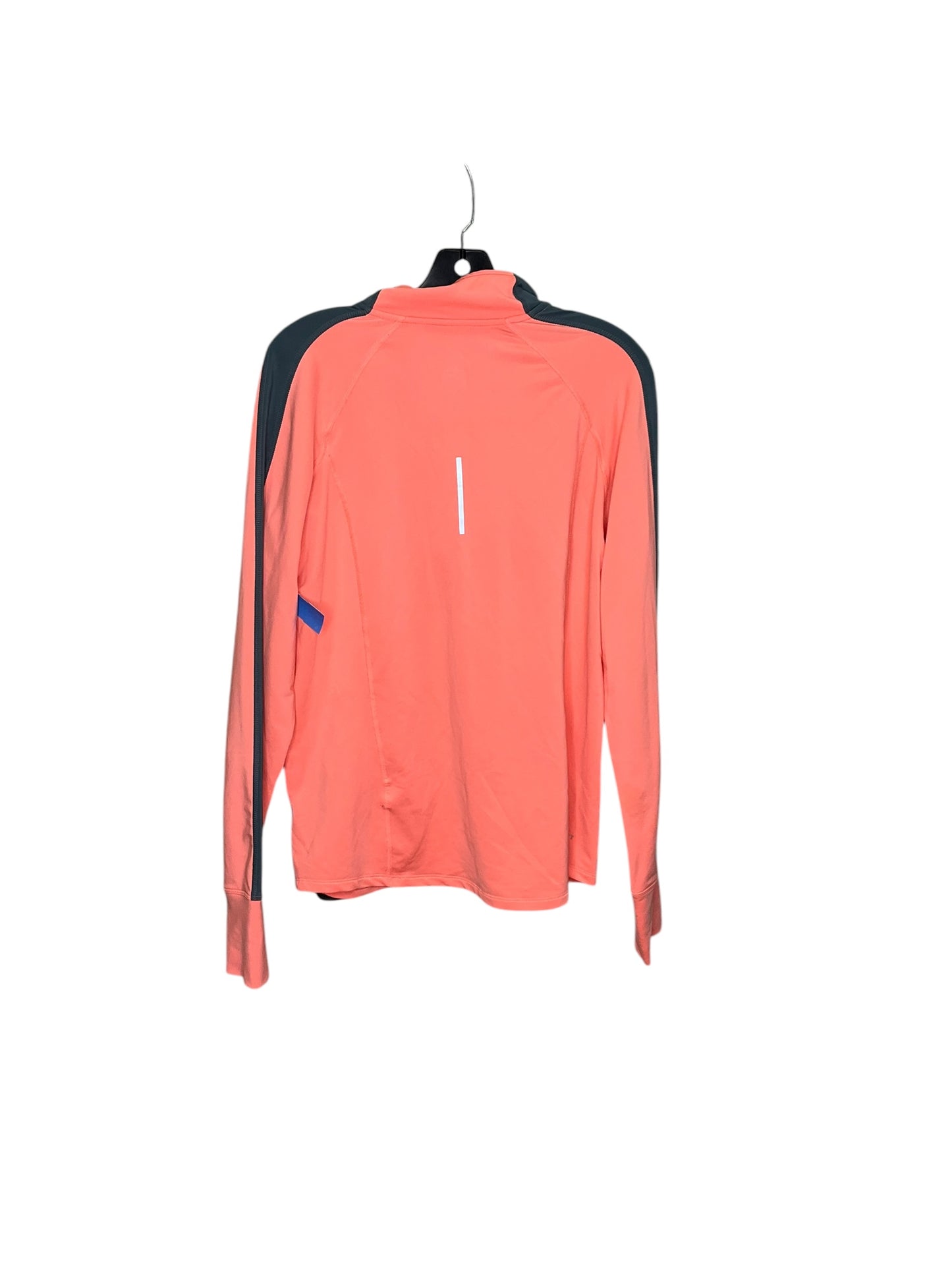 Athletic Top Long Sleeve Collar By Nike In Pink, Size: L