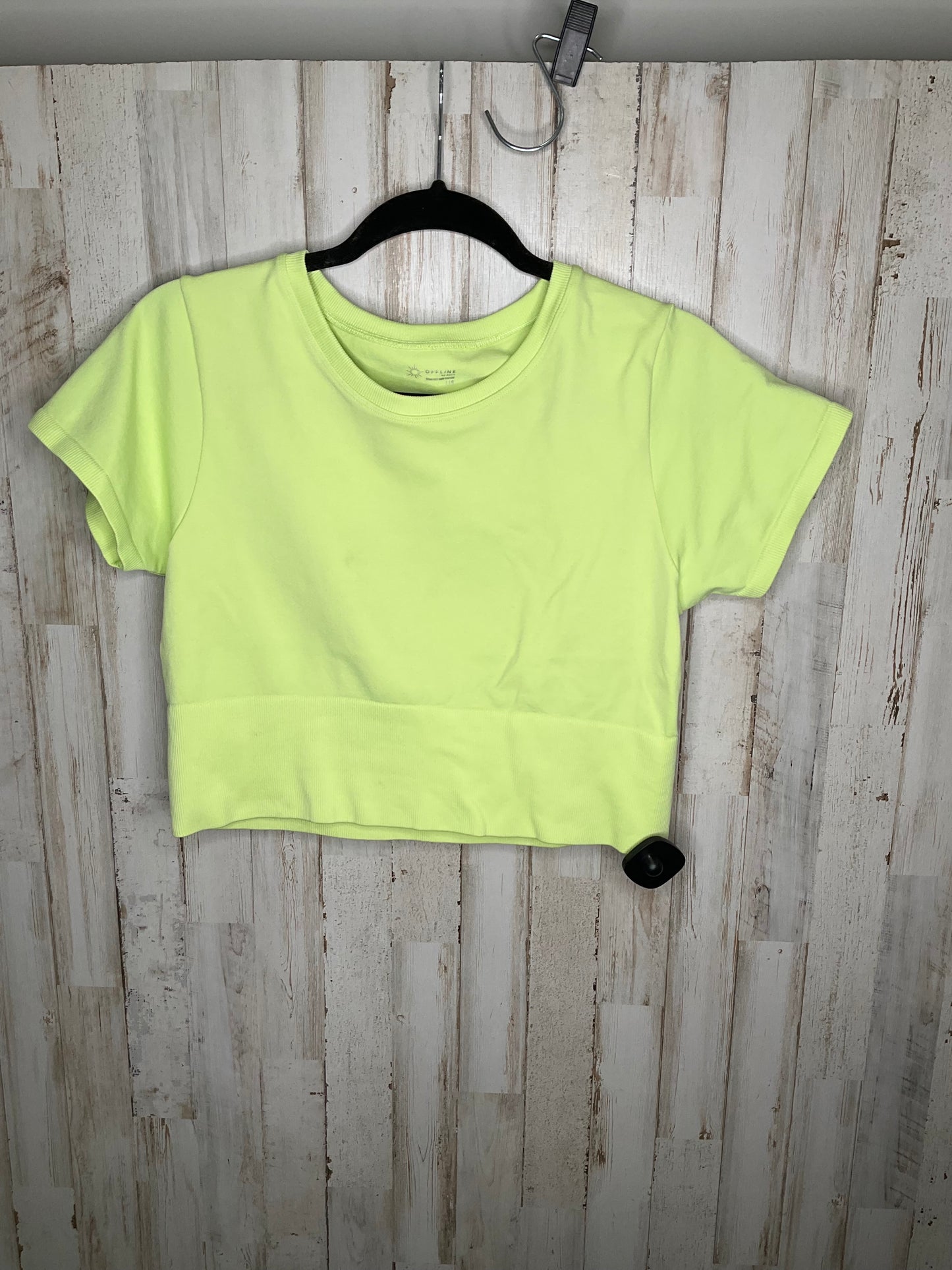 Athletic Top Short Sleeve By Aerie In Green, Size: L