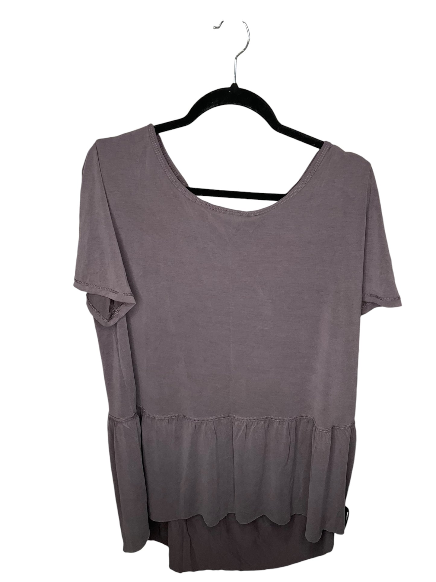 Top Short Sleeve By Clothes Mentor In Grey, Size: Xxl