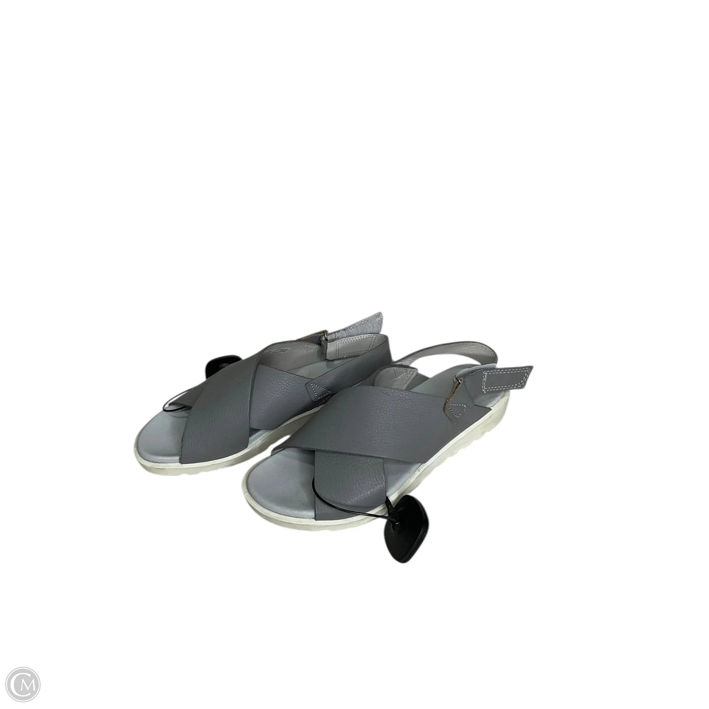 Sandals Flats By Ecco In Grey, Size: 6