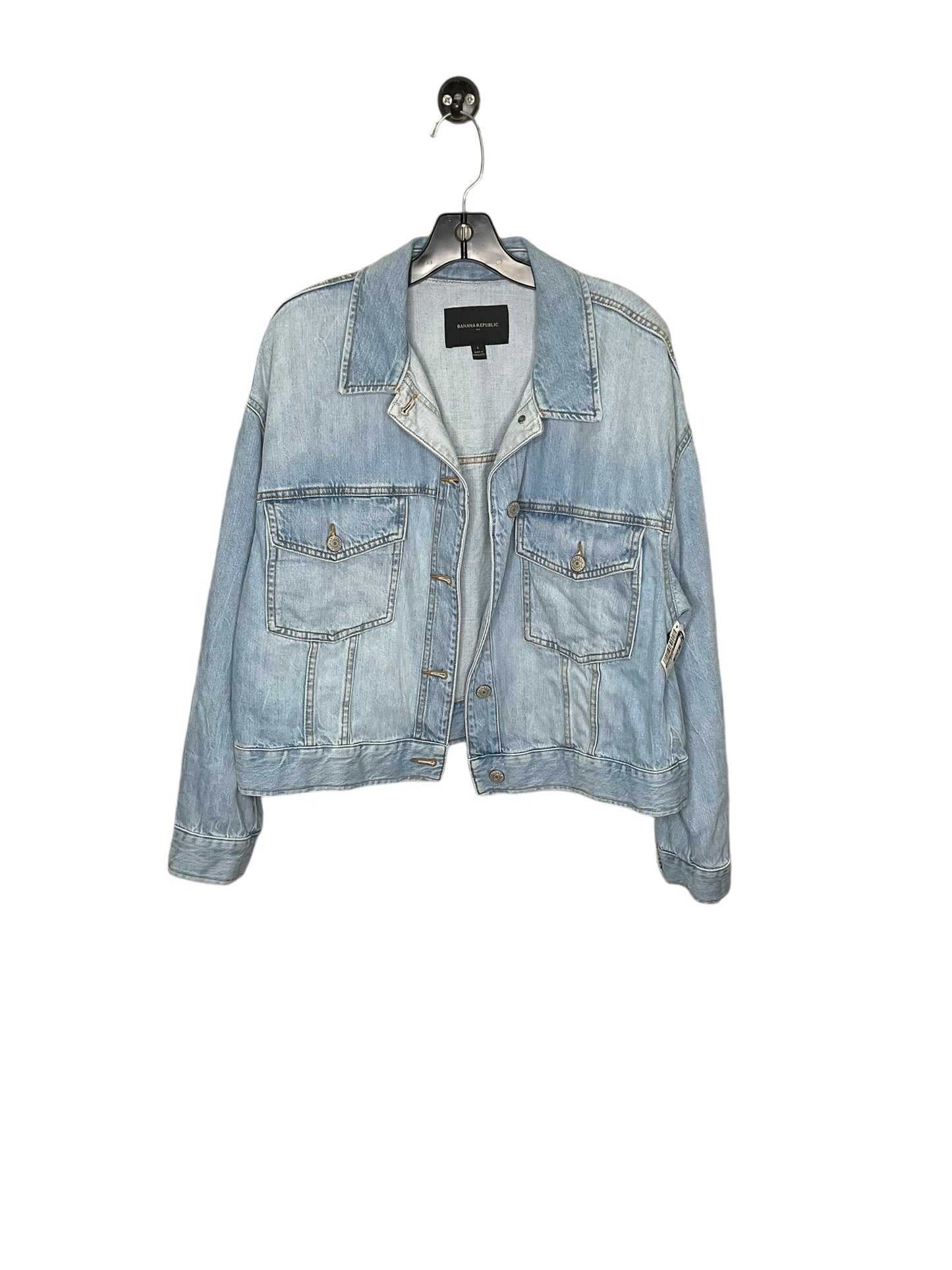 Jacket Denim By Banana Republic In Blue Denim, Size: L