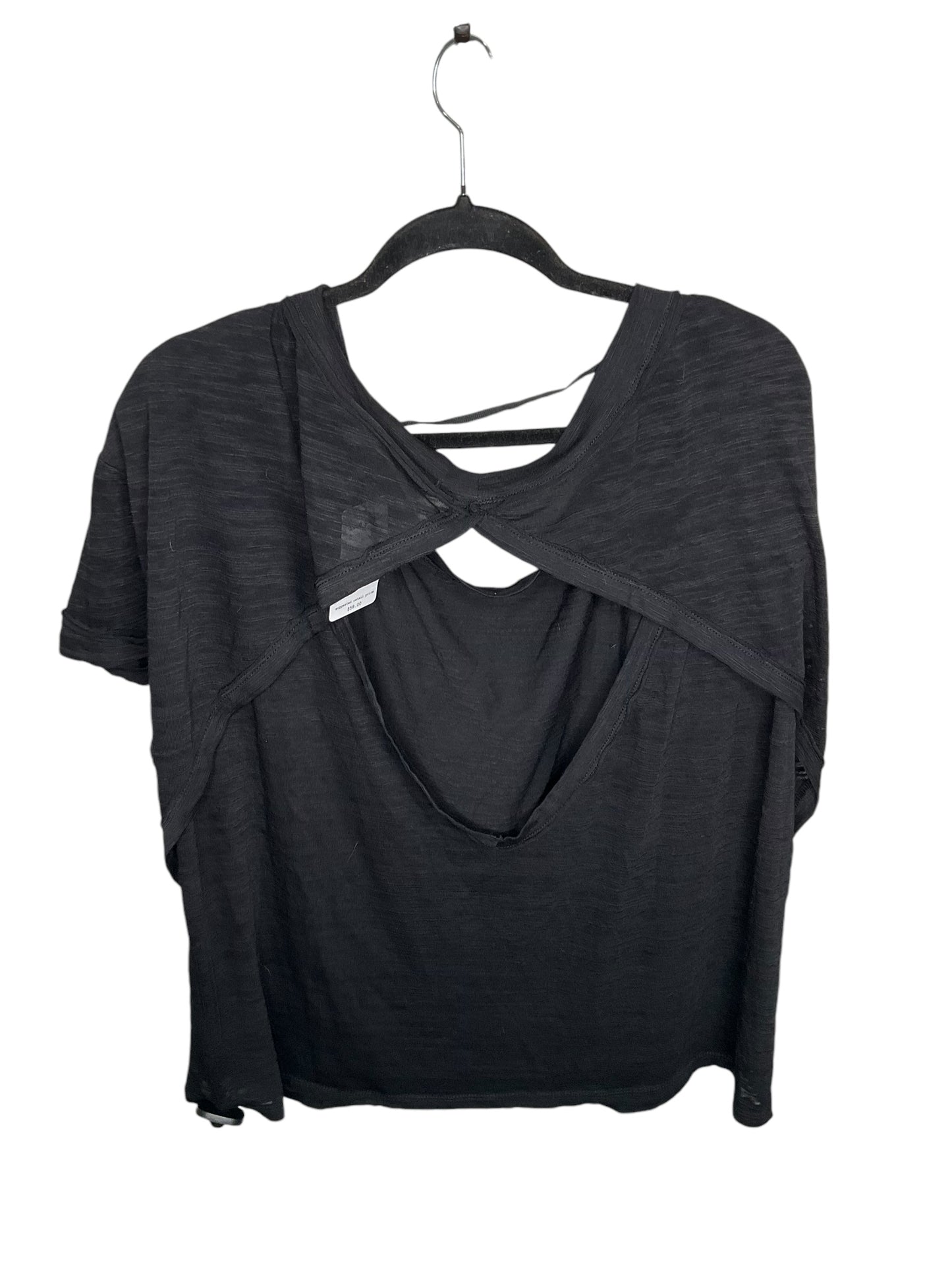 Top Short Sleeve By Free People In Black, Size: L