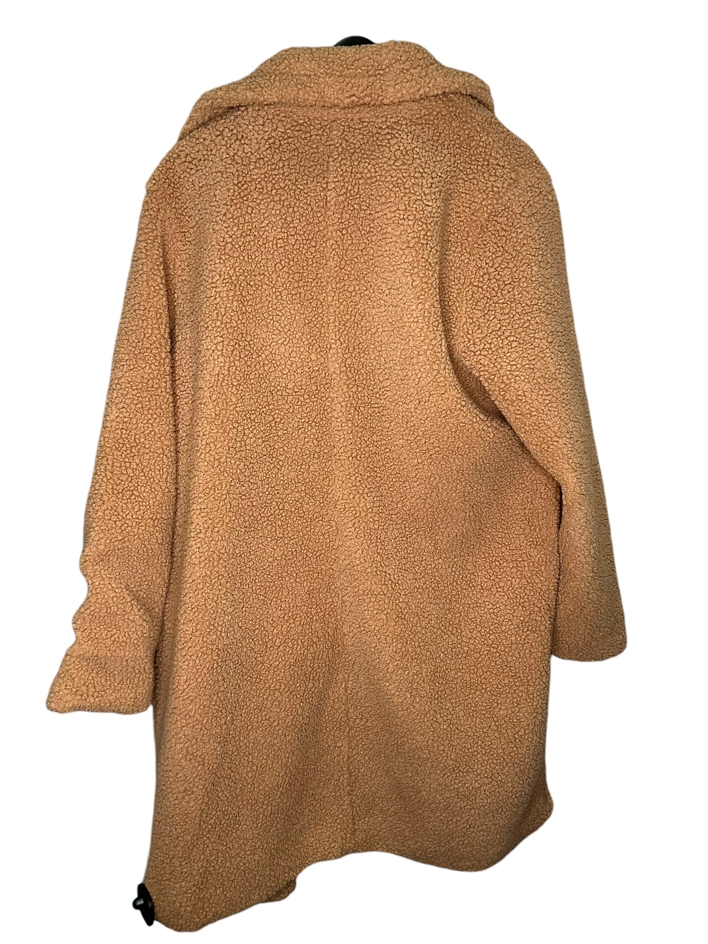 Coat Faux Fur & Sherpa By Time And Tru In Brown, Size: L