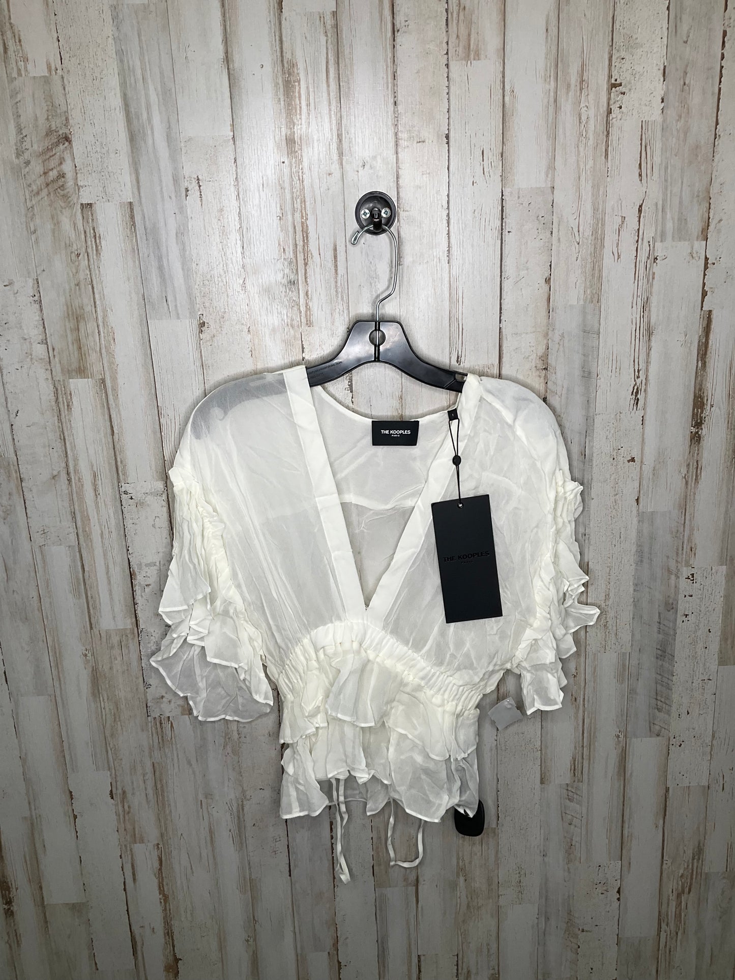 Cream Top Short Sleeve Cma, Size S