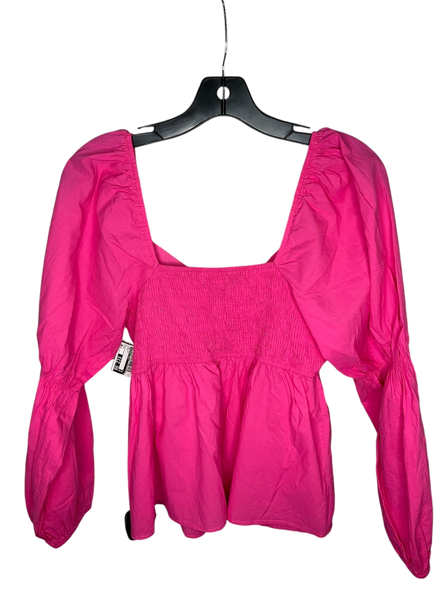 Top Long Sleeve By Altard State In Pink, Size: L