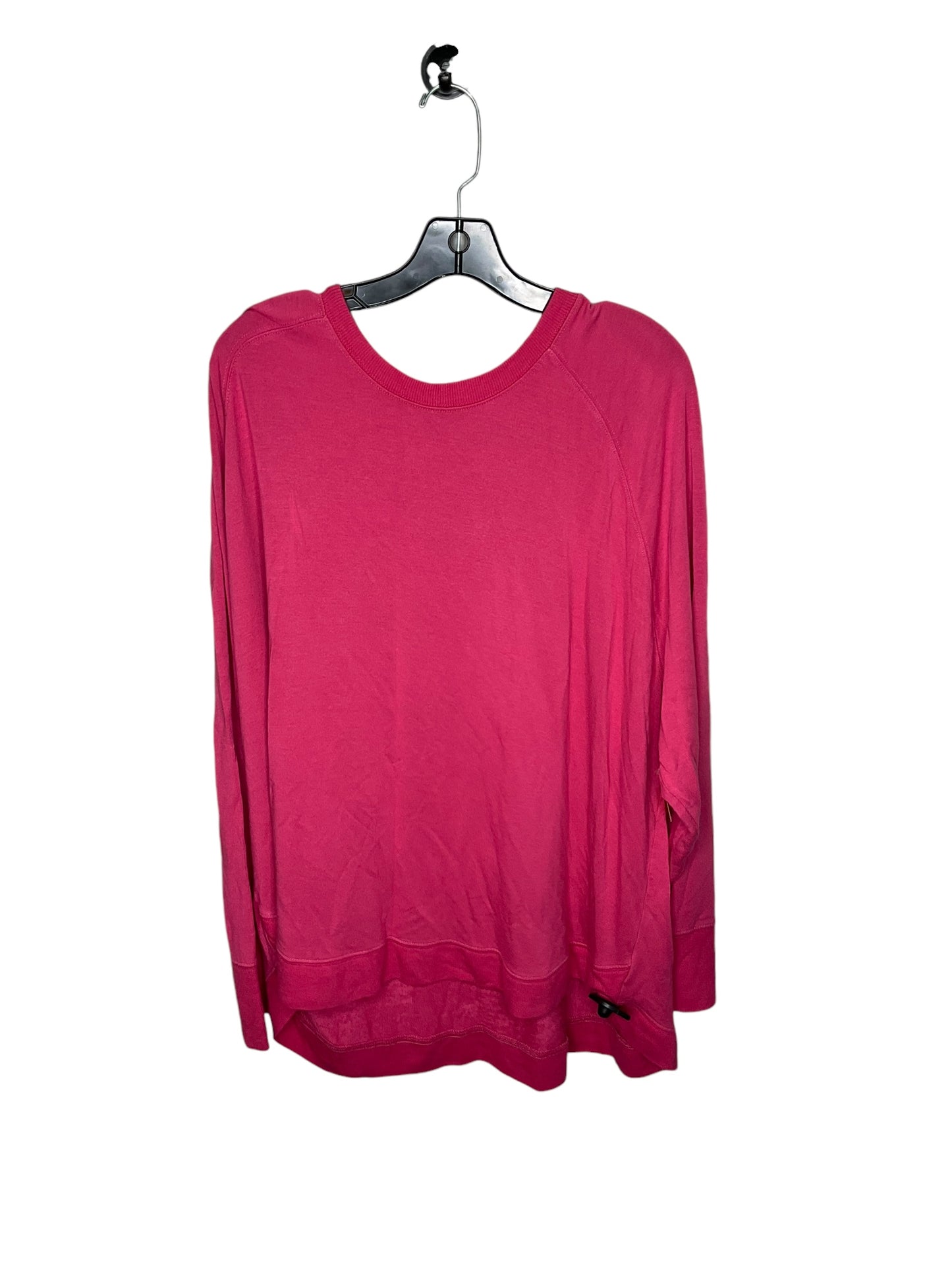 Athletic Top Long Sleeve Crewneck By Athleta In Pink, Size: 3x