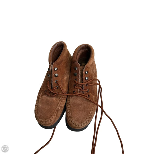 Boots Ankle Flats By Faded Glory In Brown, Size: 7.5