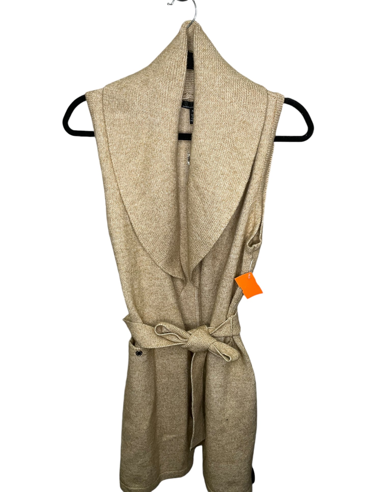 Vest Fleece By White House Black Market In Beige, Size: Xs