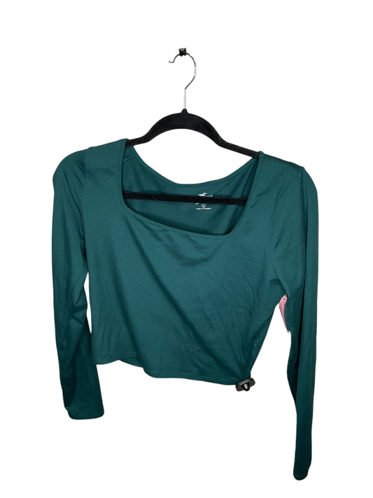 Top Long Sleeve By Hollister In Green, Size: L