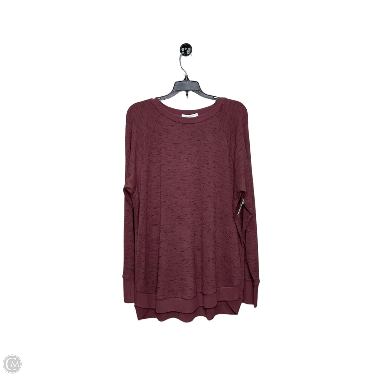 Top Long Sleeve By Threads 4 Thought In Maroon, Size: 1x