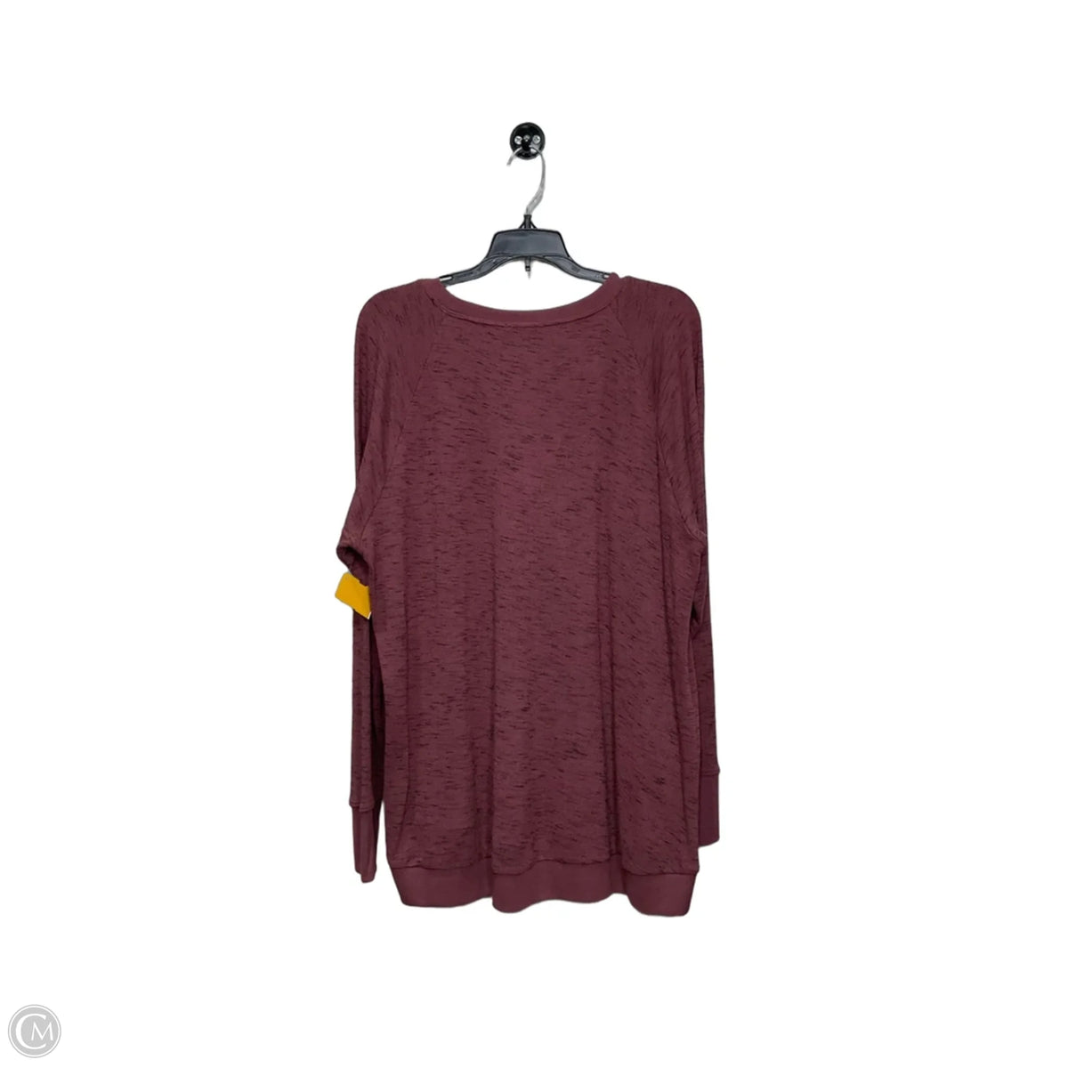 Top Long Sleeve By Threads 4 Thought In Maroon, Size: 1x