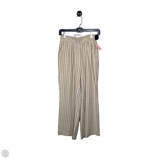 Pants Linen By Briggs In Tan & White, Size: 6