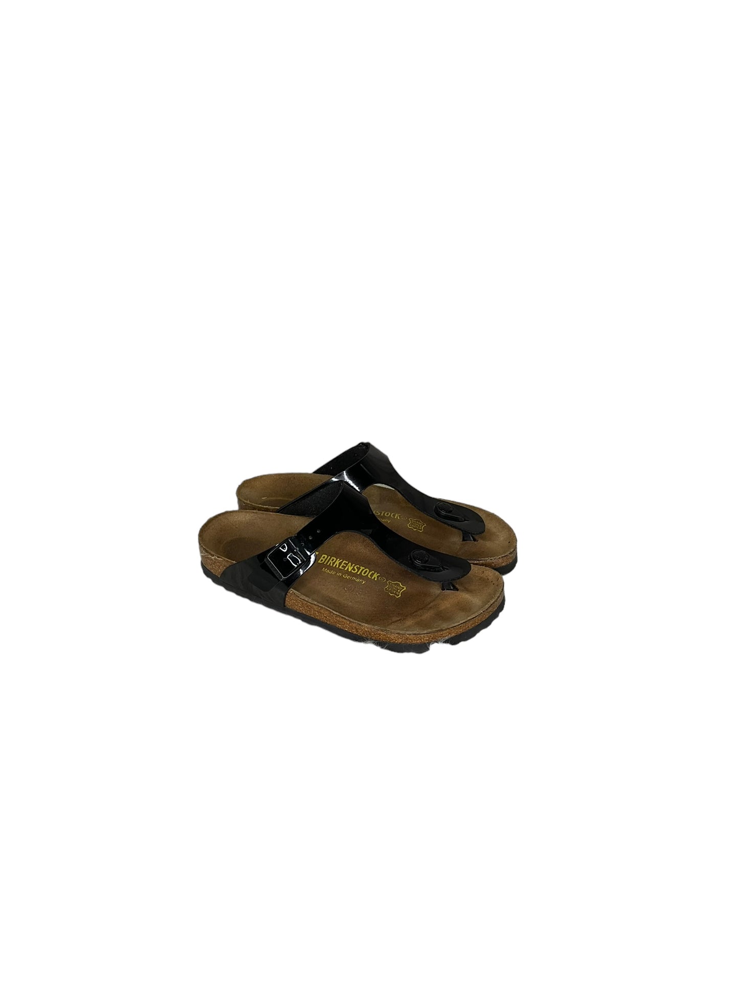 Sandals Flats By Birkenstock In Black, Size: 6.5