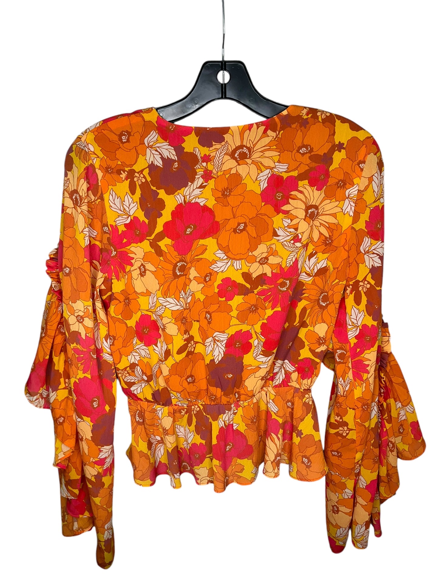 Top Long Sleeve By House Of Harlow In Orange, Size: S