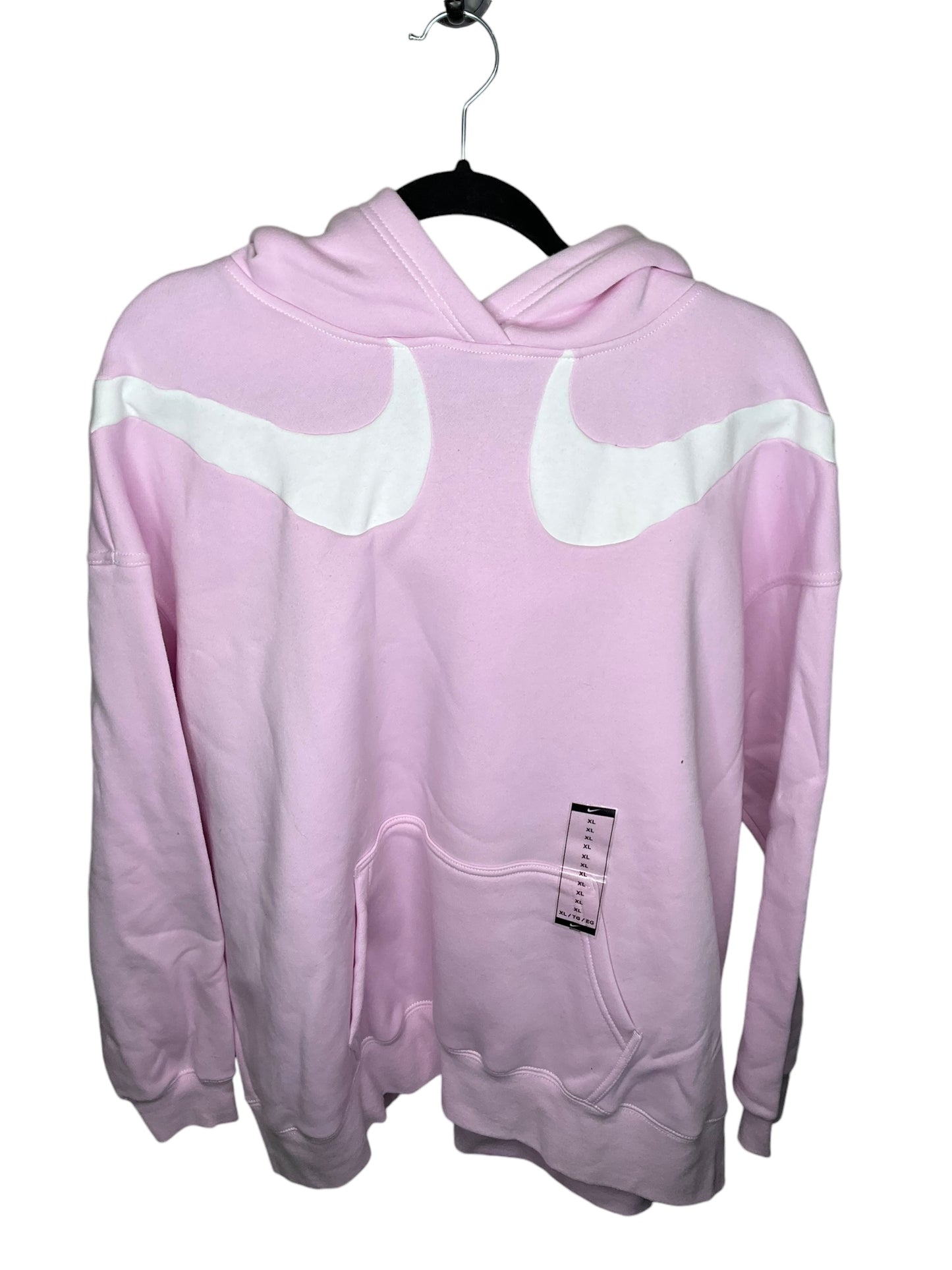 Athletic Sweatshirt Hoodie By Nike In Pink, Size: Xl