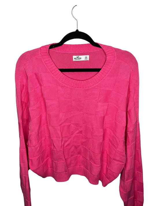 Sweater By Hollister In Pink, Size: Xxl