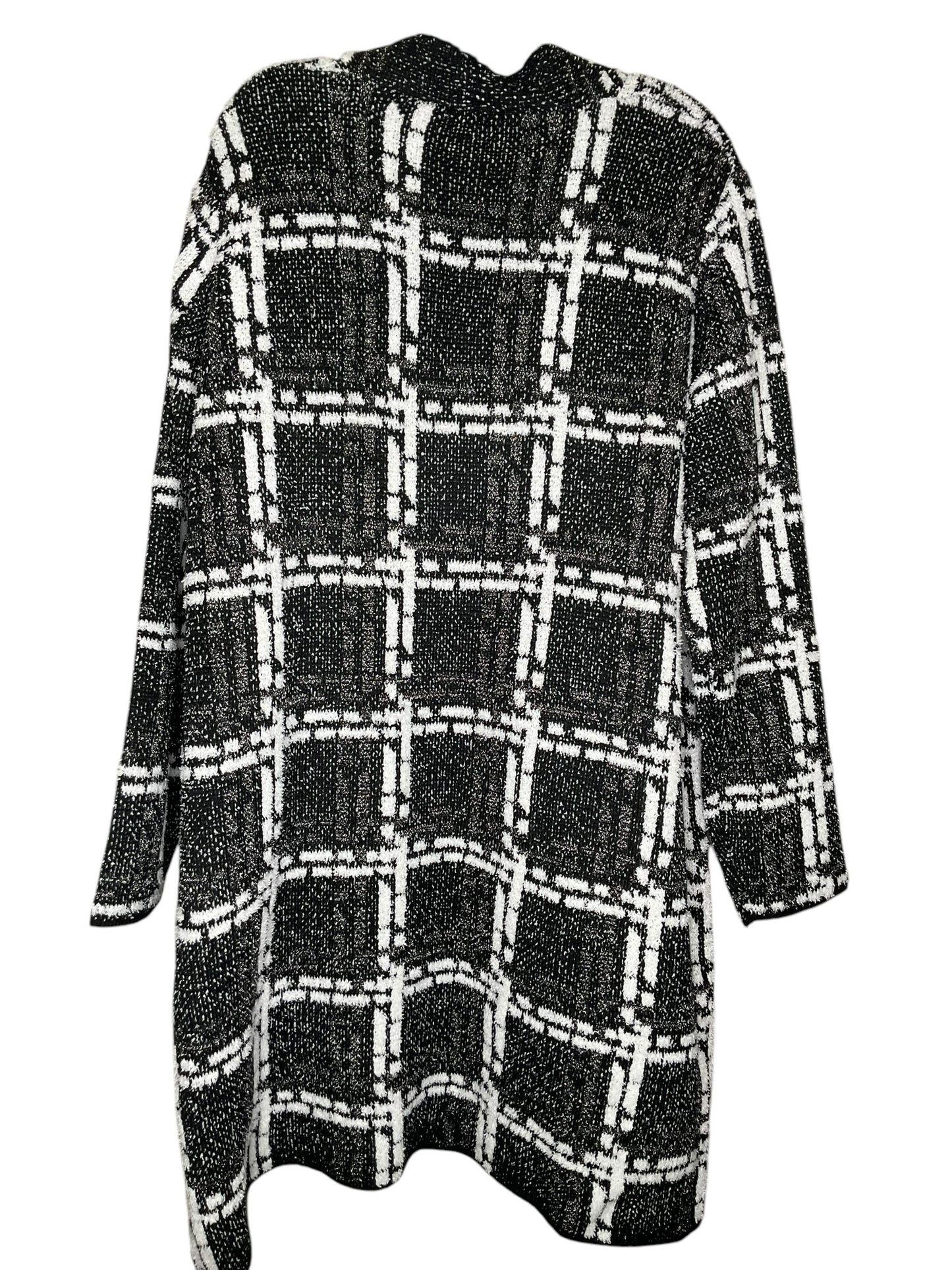 Cardigan By Nine West In Black & White, Size: Xxl