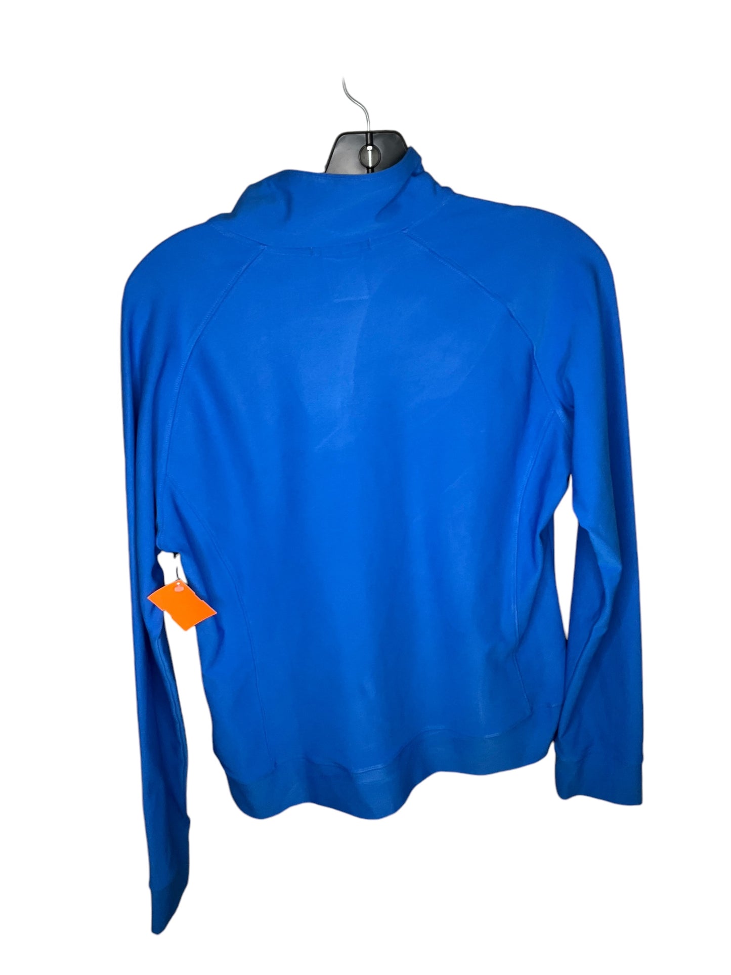 Athletic Top Long Sleeve Collar By Nike Apparel In Blue, Size: M