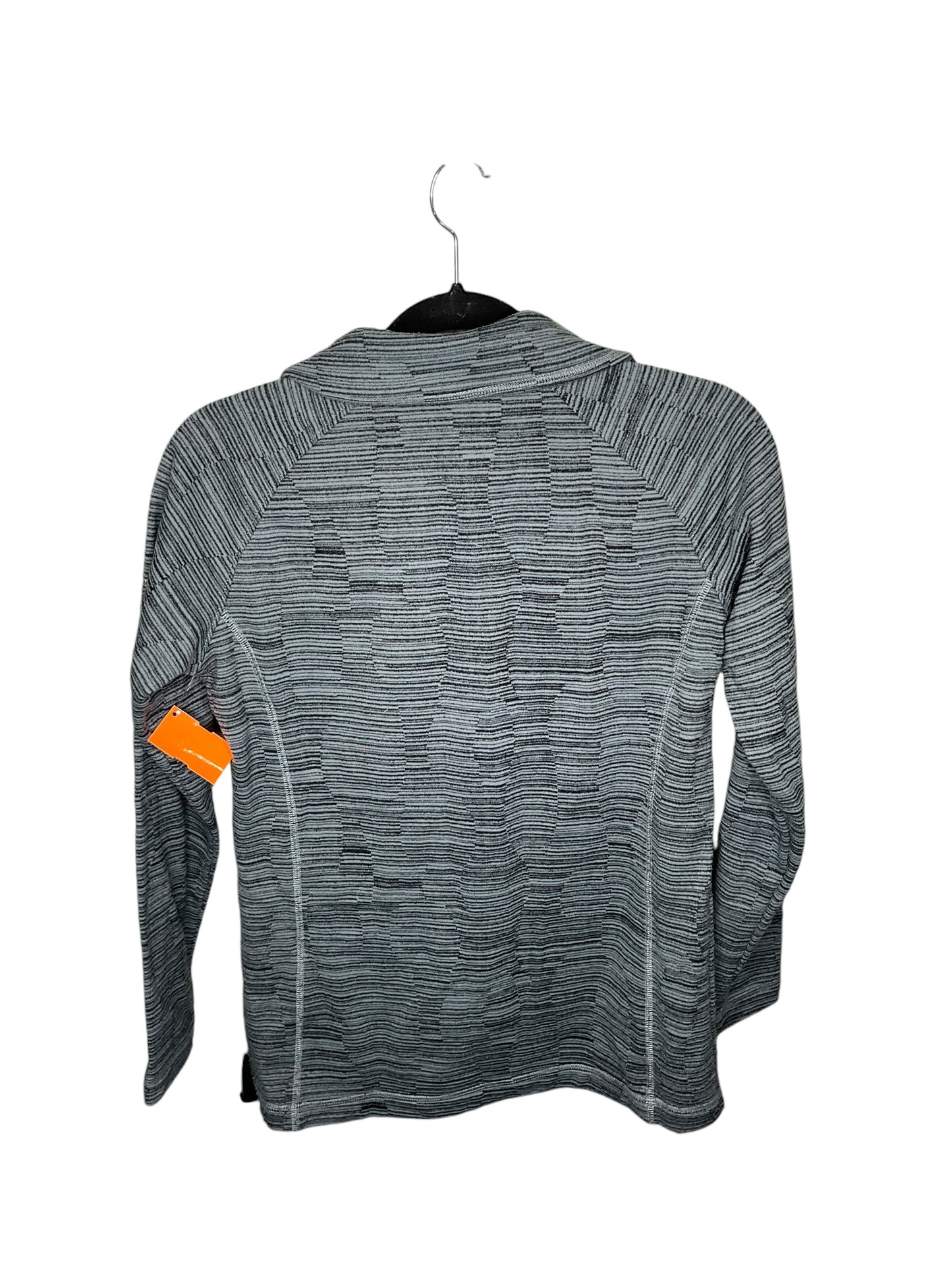 Athletic Top Long Sleeve Collar By Columbia In Grey, Size: M