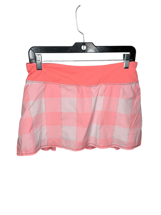 Skirt Mini & Short By Lululemon In Pink & White, Size: 8